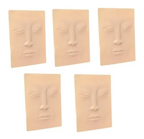 comprar Kit 5 Pele 3d Rosto Artificial Treino Micropigmentação Micro
