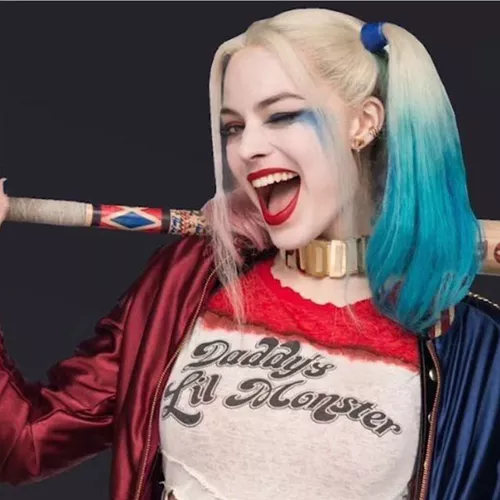 Disfraz de Harley Quinn para mujer con peluca y bate - Disfraces Joker