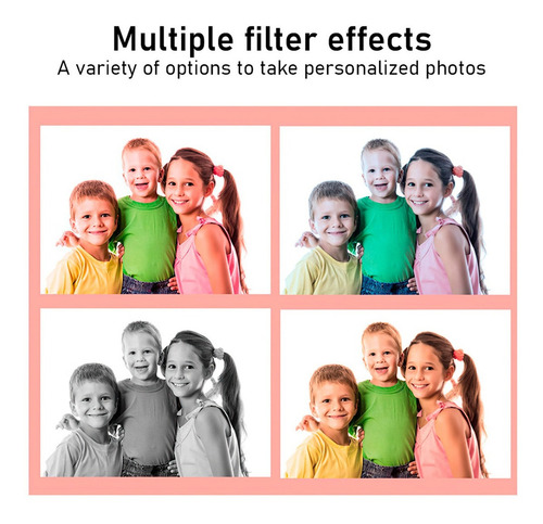 Imagen 6 de 10 de Cámara De Fotos Infantil Con Pantalla 2' Fácil De Usar Atrix