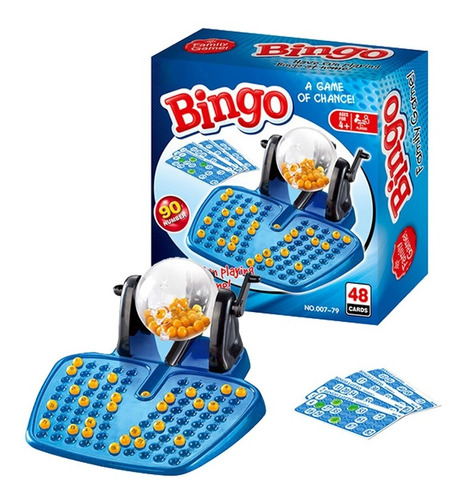 Bingo Juego De Mesa Con 48 Cartones 90 Números Y Bolillero