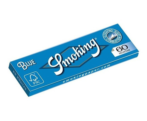 Caja Papel De Fumar Cueros Smoking Blue #8 50 Hojas 