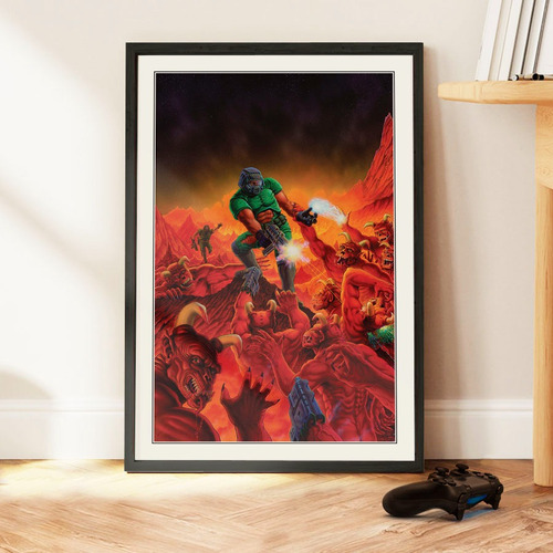 Cuadro 60x40 Gamer - Doom Vintage - Poster Art