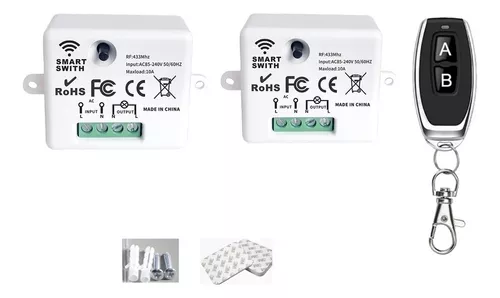 Pack 2 Interruptores Inalambricos A Control Remoto 220v 10a