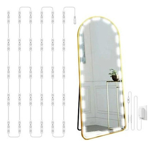 Set De Tocador Led Con Cadena De Luces De Espejo Regulab