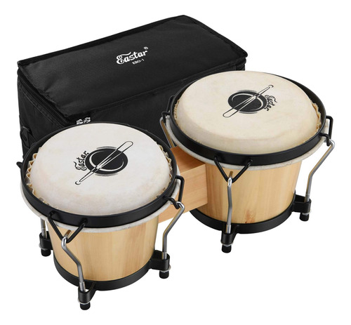 Eastar Bongo Drums - Instrumento De Percusion De Madera De 6