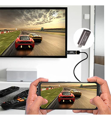 Tarjeta de Captura de Video Kopira CS-zjt 4k Hdmi A Usb 3.0 Convertidor de Video Audio Hdmi 1080p 60fps Color Gris