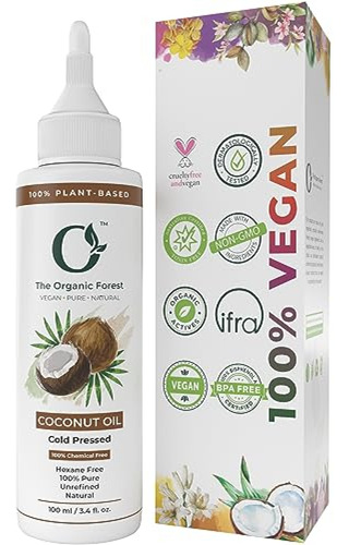 Aceite De Coco  Organic Forest 100% Orgánico Certificado Por