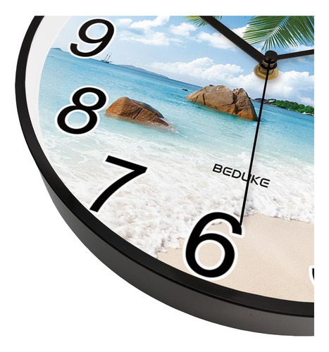 Reloj De Pared Sin Tictac, Gran Número, Costero, Playa, Func