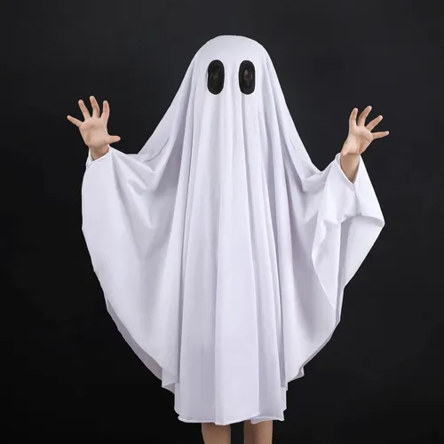 Disfraz Fantasma Niño Capa Fantasma Halloween Blanco Boo