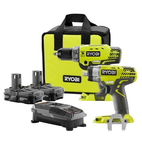 Kit Ryobi Taladro Percutor Y Llave De Impacto 18v