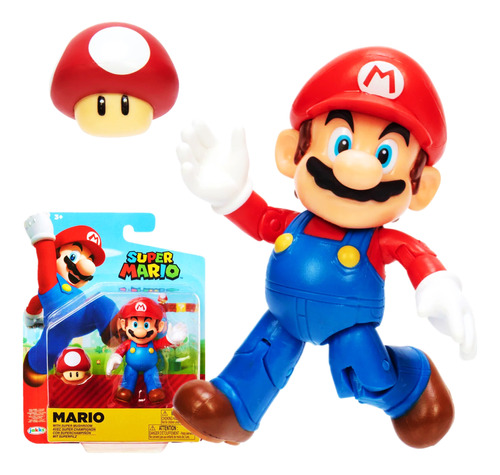Nintendo Super Mario Jakks Pacific Mario Bros 12cm Champiñon