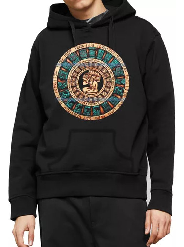 Buzo Canguro Calendario Maya Universal Mexico Aztec Unisex