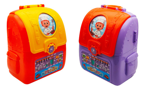 Cocina Infantil Caja Juego Set Interactiva 2 En 1 Juguete