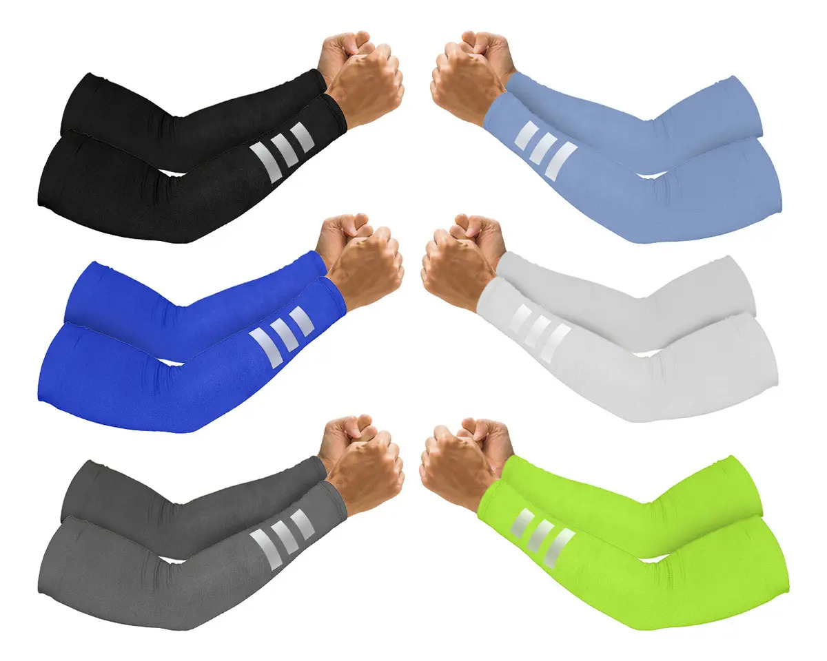 WFEANTL 6 Pares Mangas Protectoras Para Sol, Deporte Con Reflejante,mangas deportivas protectoras,multicolor