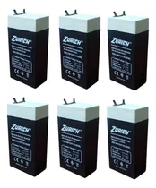 Comprar 6 Baterias Recargables Zurich 4v 1ah Luz Emergencia Juguetes