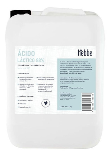 Acido Láctico Al 88% Ups 5 Kilo 