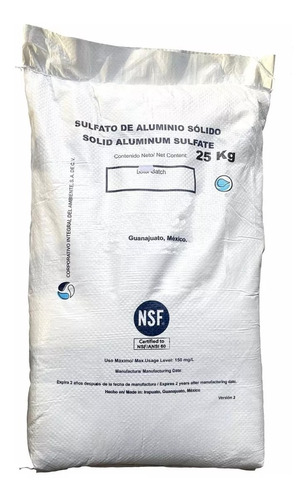 25 Kg De Sulfato De Aluminio - Clarificador - Floculante