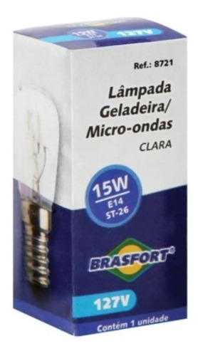 Lâmpada Geladeira Micro-ondas 15w 127v E14 Brasfort