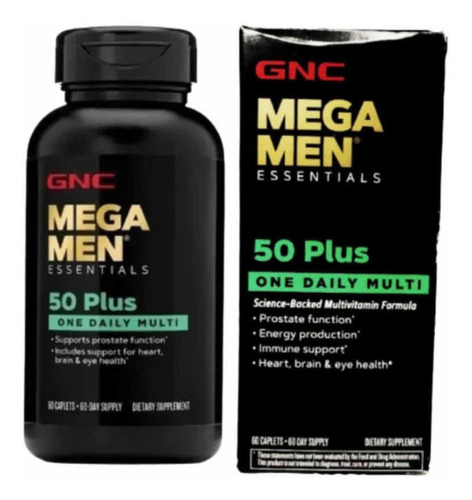 Mega Men Essentials Gnc 50 Plus Com 60 Cápsulas