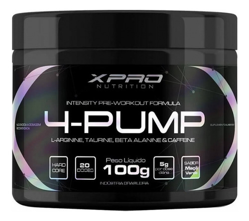 4-pump Pre-workout (250g) - Sabor: Maçã Verde Maçã Verde