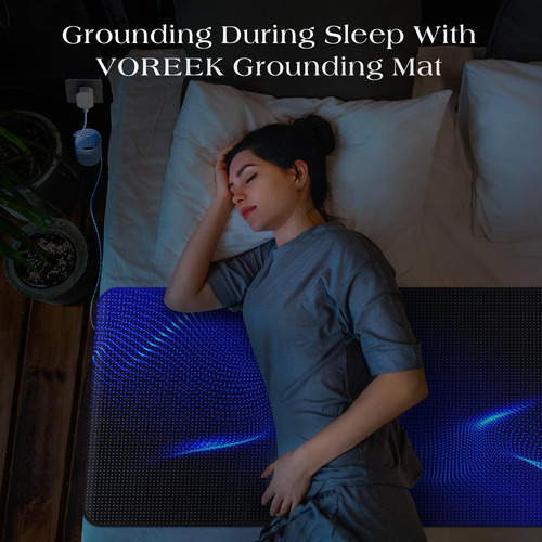 Cubre Colchón Voreek Grounding Mat Queen Negro