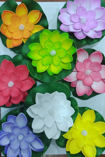 Flor De Loto Luz Led Pileta Piscinas Fiesta De 15 6 Unidades (Usado)