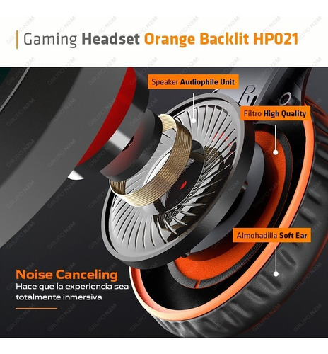 Imagen 4 de 6 de Auriculares Gamer Headset Luz Led Microfono Meetion Mt-hp021
