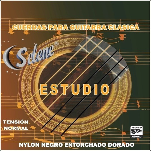 Cuerdas Para Guitarra Clasica De Nylon Negro (5 Pack)