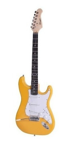 Guitarra Electrica Parquer Stratocaster Amarilla Funda Cuota