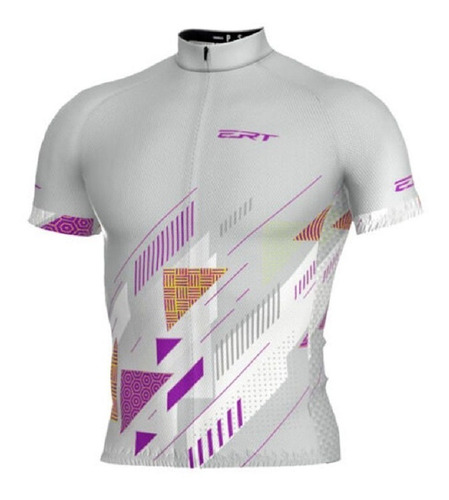 Camisa Ciclismo Manga Curta Classic Ert Abstract Uv+ Bolso 