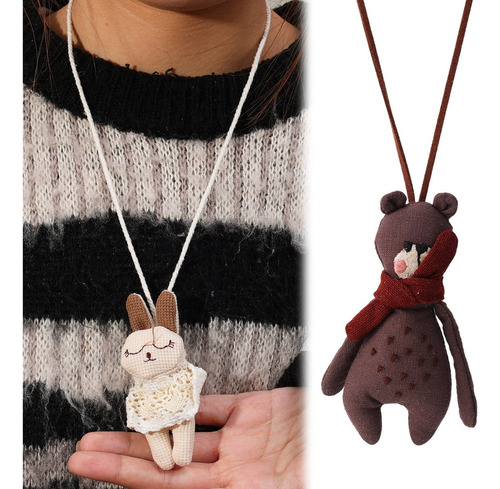 Collar De Muñeca Con Forma De Animal De Peluche, Bonito CoLG