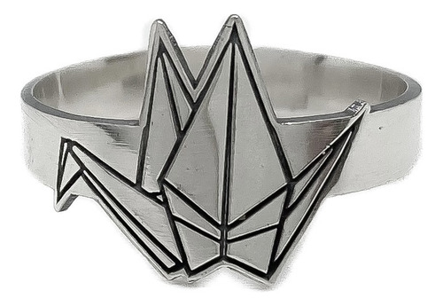 Anillo Grulla Origami Papel Plata 925 Plata 925 A - Chico Plata 925