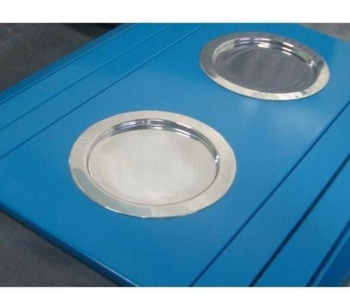 Esteira Para Sofá Com Porta Copos Alumínio - Azul