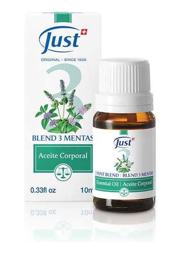 Aceite Esencial 3 Mentas Blend 10ml Swiss Just Yb1