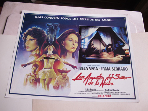 Cartel Cine Las Amantes Isela Vega Irma Serrano Lobby Card (Usado)