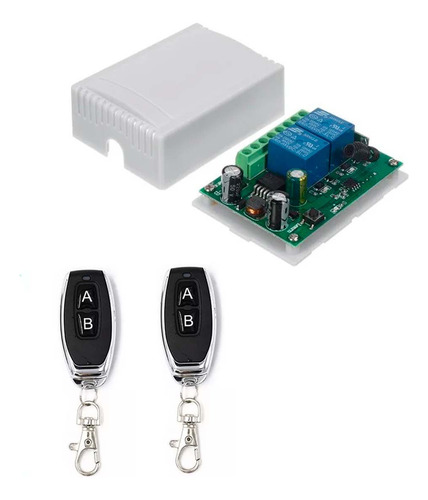 Modulo Kit 2ch 2 Controles Rf433mhz Mando A Control Ecuaplus