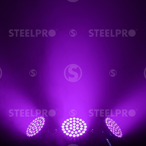 Imagen 7 de 10 de Steelpro - Cañon Par Led 40 X 3 Watts - Rgb 3 En 1 - 403-mpr