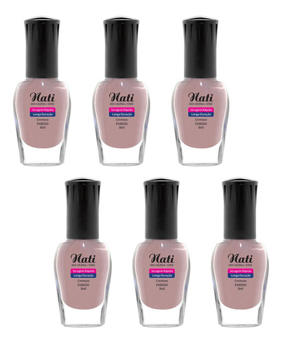 Imagem 1 de 2 de Esmalte Nati 5free - Enredo - 8 Ml - Kit Com 6 Frascos