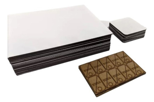 Kit 30 Placas 20x20 + 10 A4 Mdf Resinado Sublimação 