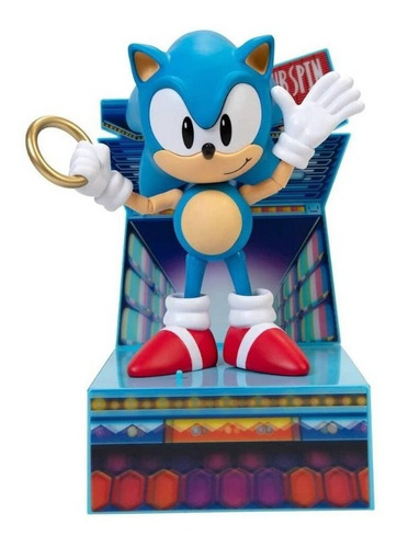 Muñeco Sonic The Hedgehog Con Anillo Y Base Nuevo 