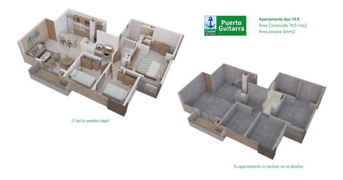 Imagen 16 de 22 de Puerto Guitarra De Ciudad Del Puerto. Apartamentos De 3 Alcobas Con Balcón En Soledad, Aplica A Subsidio De Vivienda.