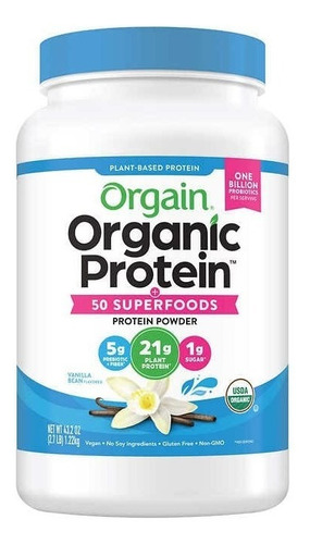 Orgain Proteína Orgánica, Base Plantas, Vainilla  1.20kg