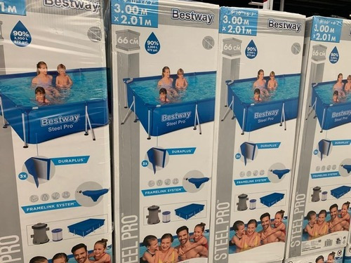 Piscina Rectangular 3mx2.01mx66cm Con Bomba Envío Gratis