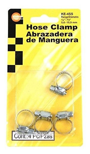 Empresas Ke4ss Manguera Abrazadera Blister Pack 4 Pieza...