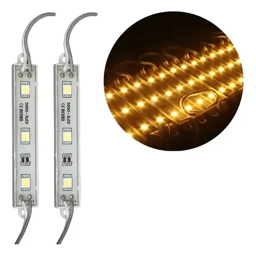 Kit 200 Modulo Led 2835 3000k 3 Leds 1.7kw | Branco Quente