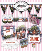 Comprar Kit Imprimible Avengers Invitación Etiquetas Candy Bar