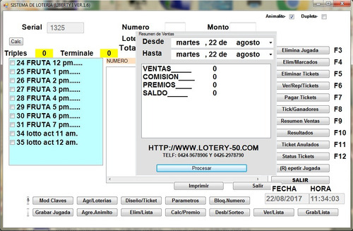 Sistema De Animalitos Sin Internet