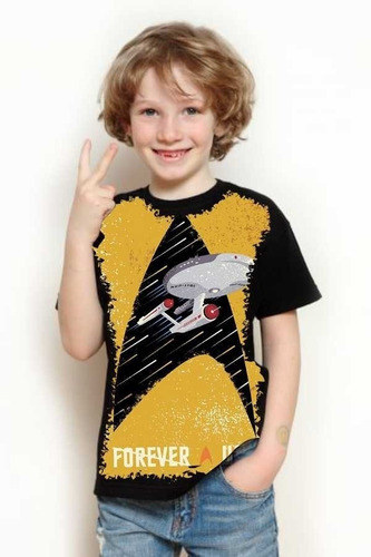 Camisa, Camiseta Criança 5%off Filme Star Trek Forever A Usa