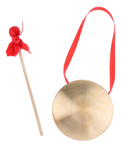 1 Juego De Platillos De Cobre Chino Gong Con Mazo Tradiciona