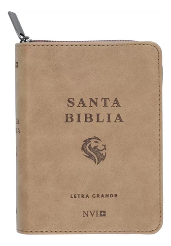 Biblia Nvi Letra Grande, De Bolsillo Con Cierre - Imit. Piel